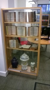 UCL School of Pharmacy Library display case